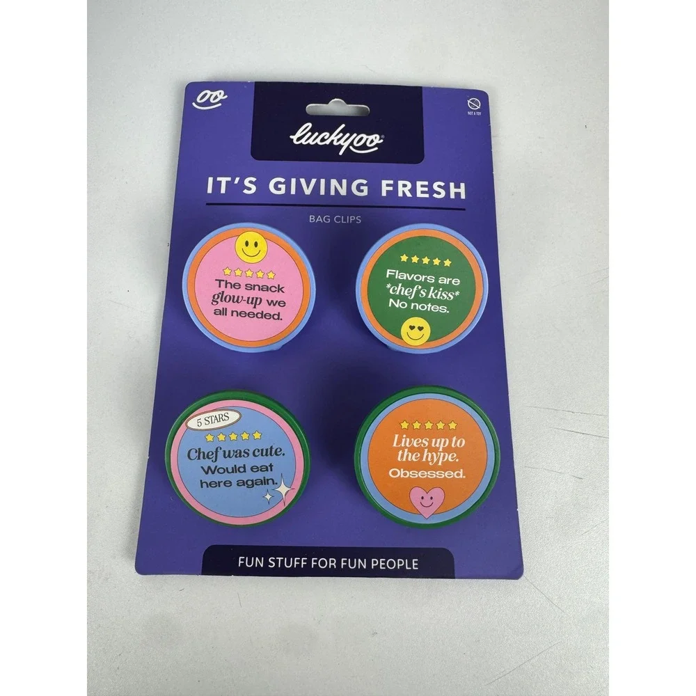 Luckyoo Its Giving Fresh Bag Clips Set 4pc Multicolor Review Graphic 5331180‎